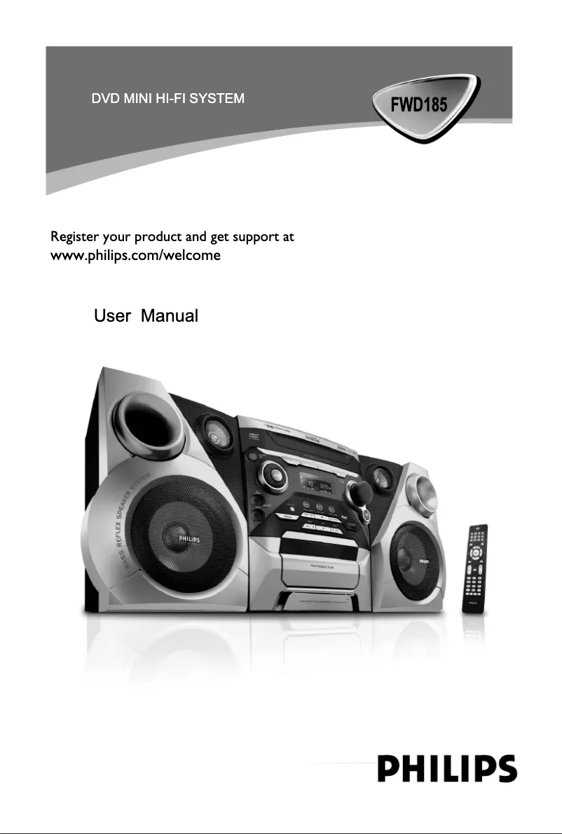 Page n°1 - Manuel utilisateur Philips FWD185