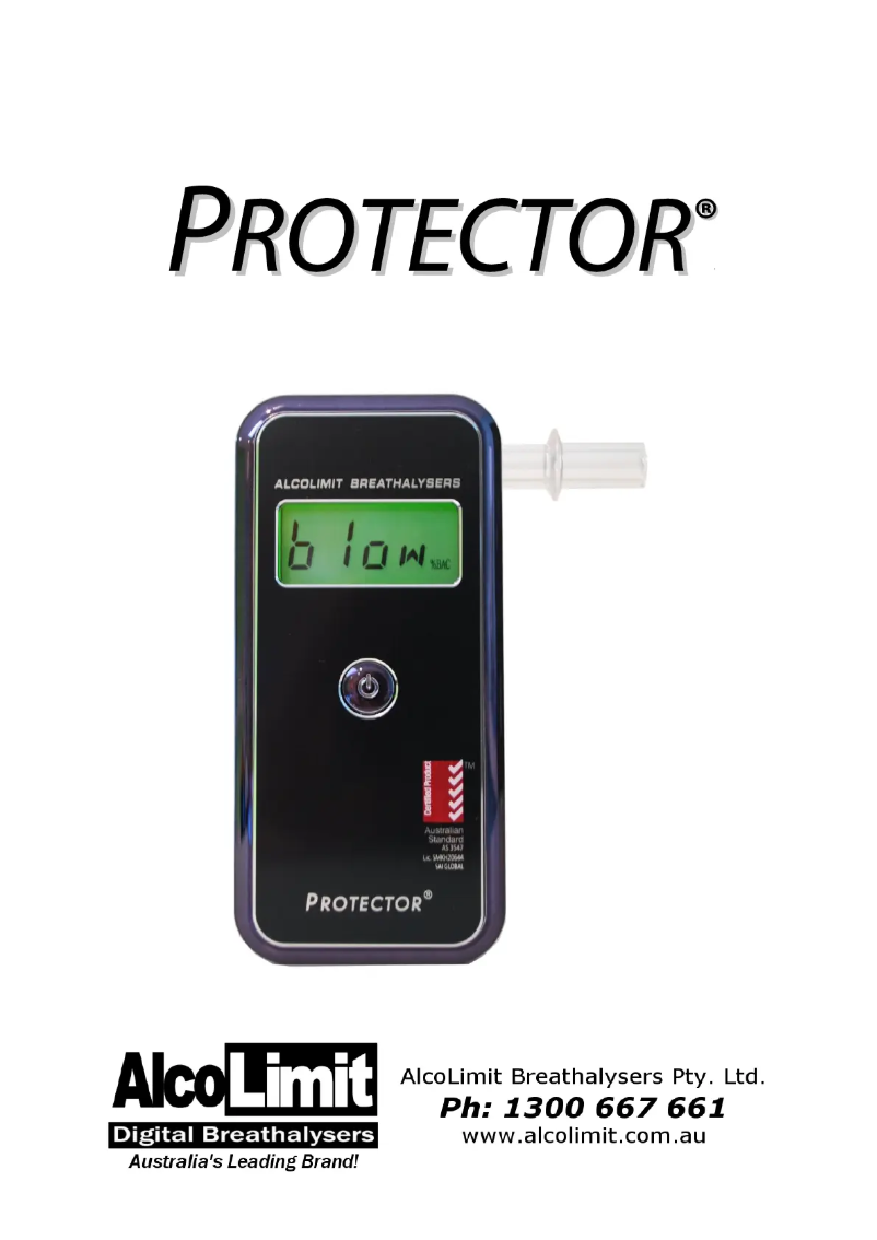 Page n°1 - Manuel utilisateur AlcoLimit Protector