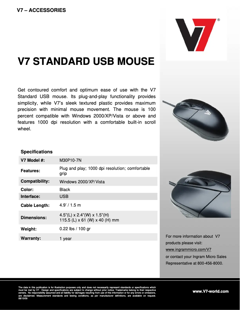 Página 1 del manual Manual de usuario V7 M30P10-7N