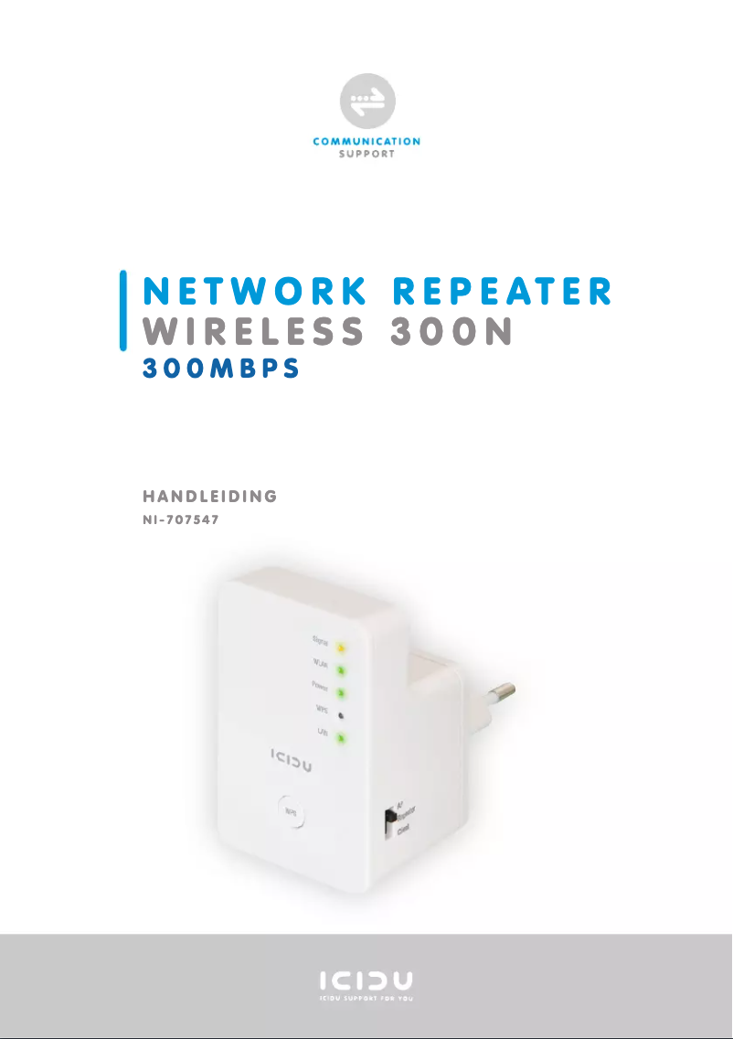 Page 1 de la notice Manuel utilisateur Icidu Nl-707547