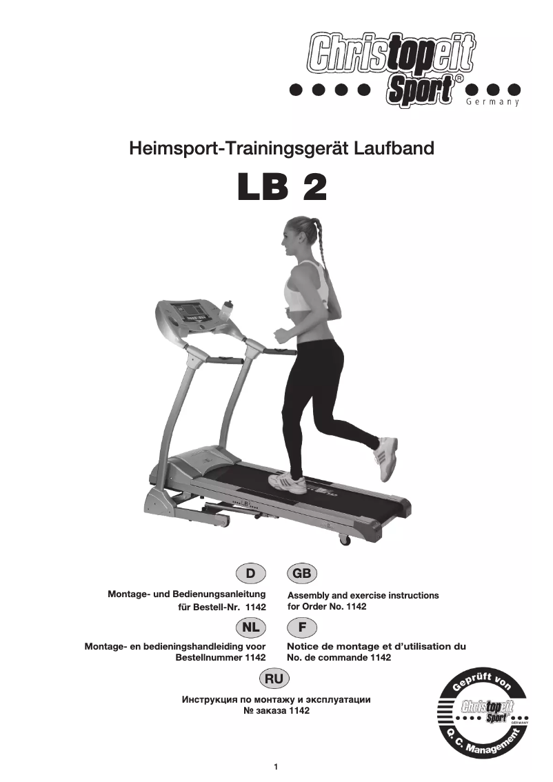 Page n°1 - Manuel utilisateur Christopeit LB 2
