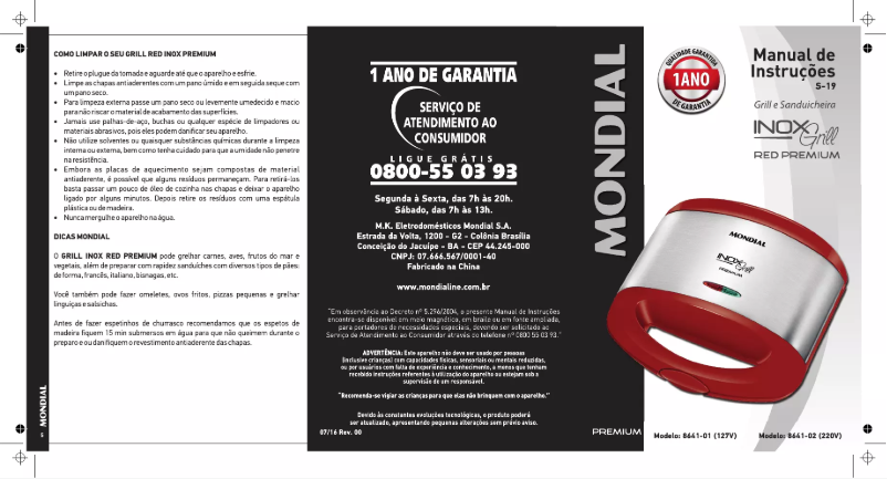 Página 1 del manual Manual de usuario Mondial S-19