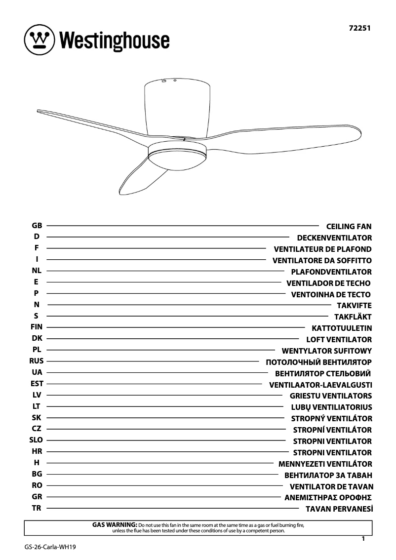 First page image of the manual for 72251