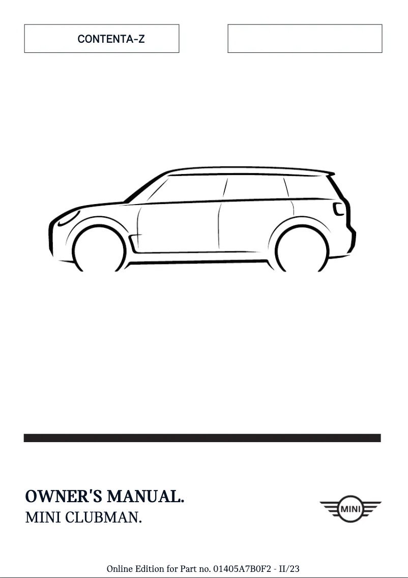 Image de la première page du manuel de l'appareil Clubman (2024)