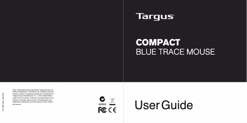 Page n°1 - Manuel utilisateur Targus AMU7511EU