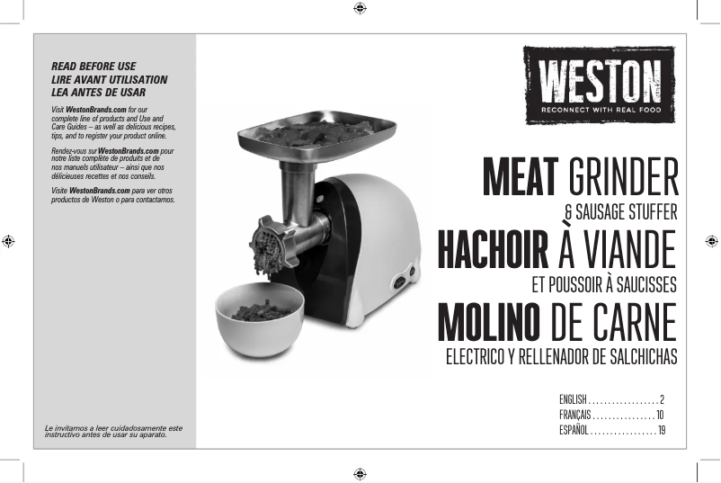Page 1 de la notice Manuel d'utilisation et d'entretien Weston 82-0301-W