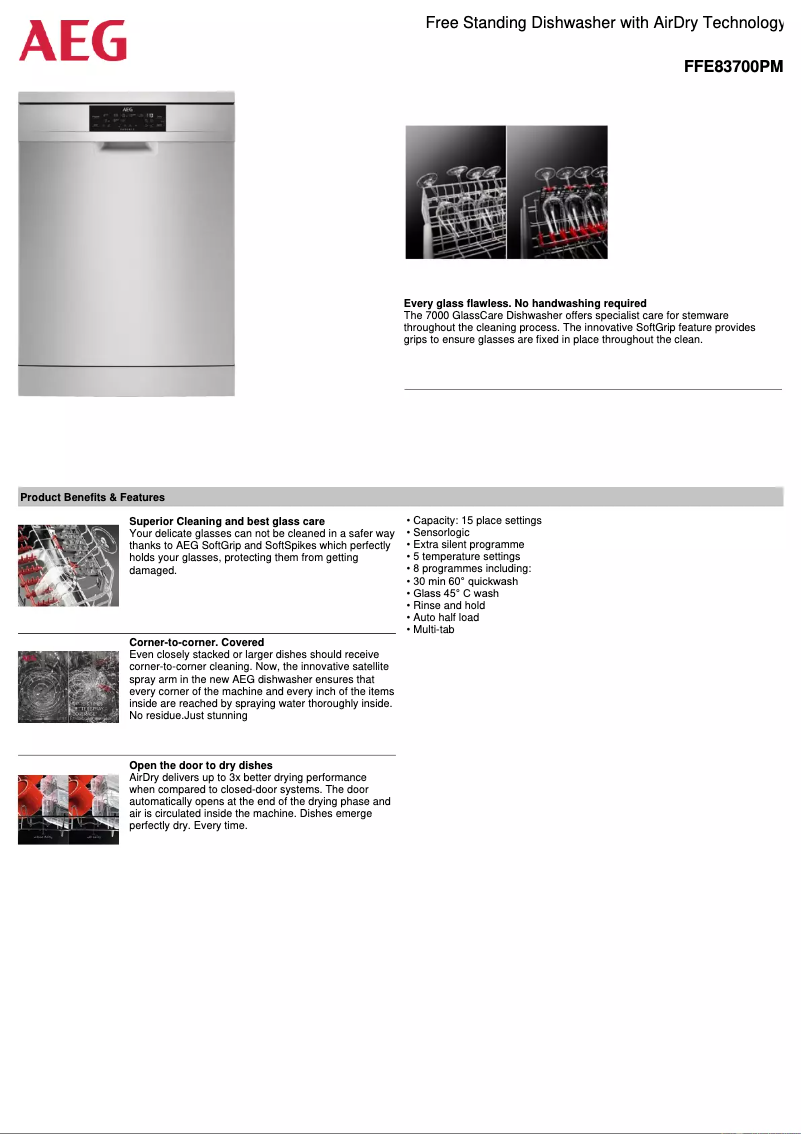 Image de la première page du manuel de l'appareil FFE83700PM