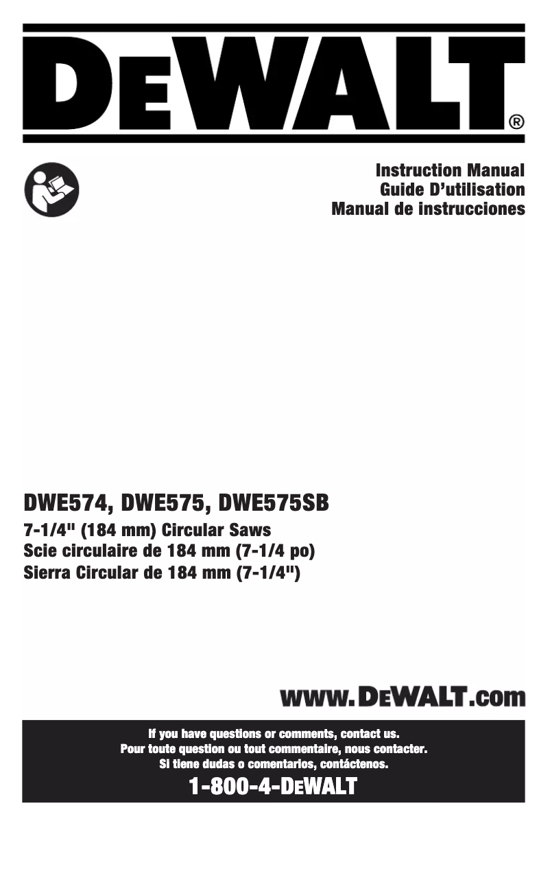 Image de la première page du manuel de l'appareil DWE575SB