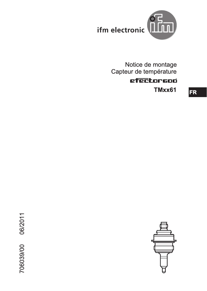 Page n°1 - Manuel utilisateur IFM TM1061