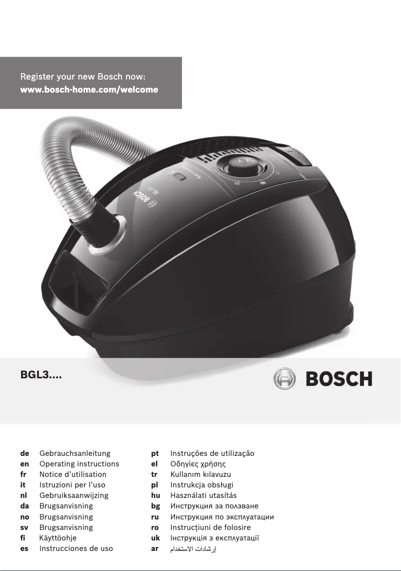 Page 1 de la notice Manuel utilisateur Bosch BGL32211