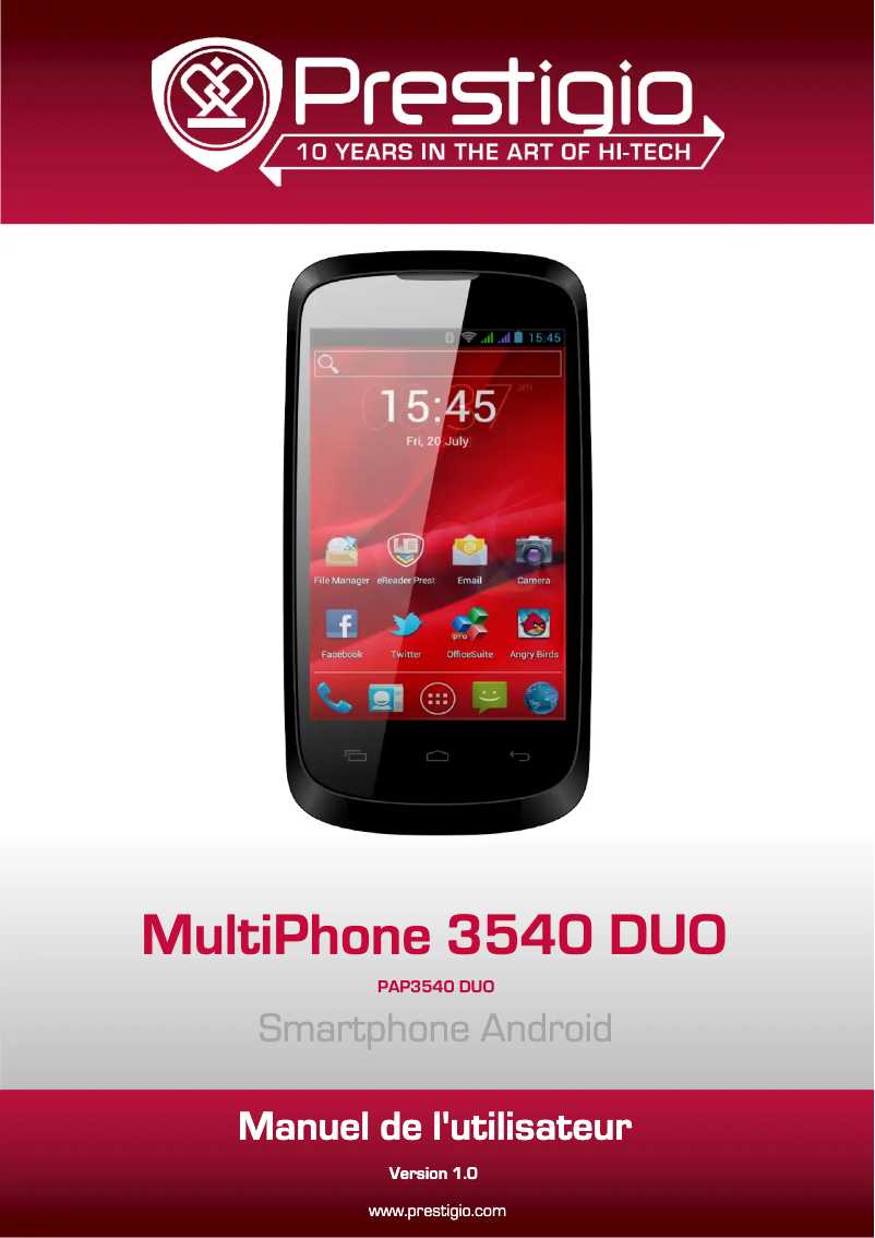Image de la première page du manuel de l'appareil MultiPhone 3540 DUO