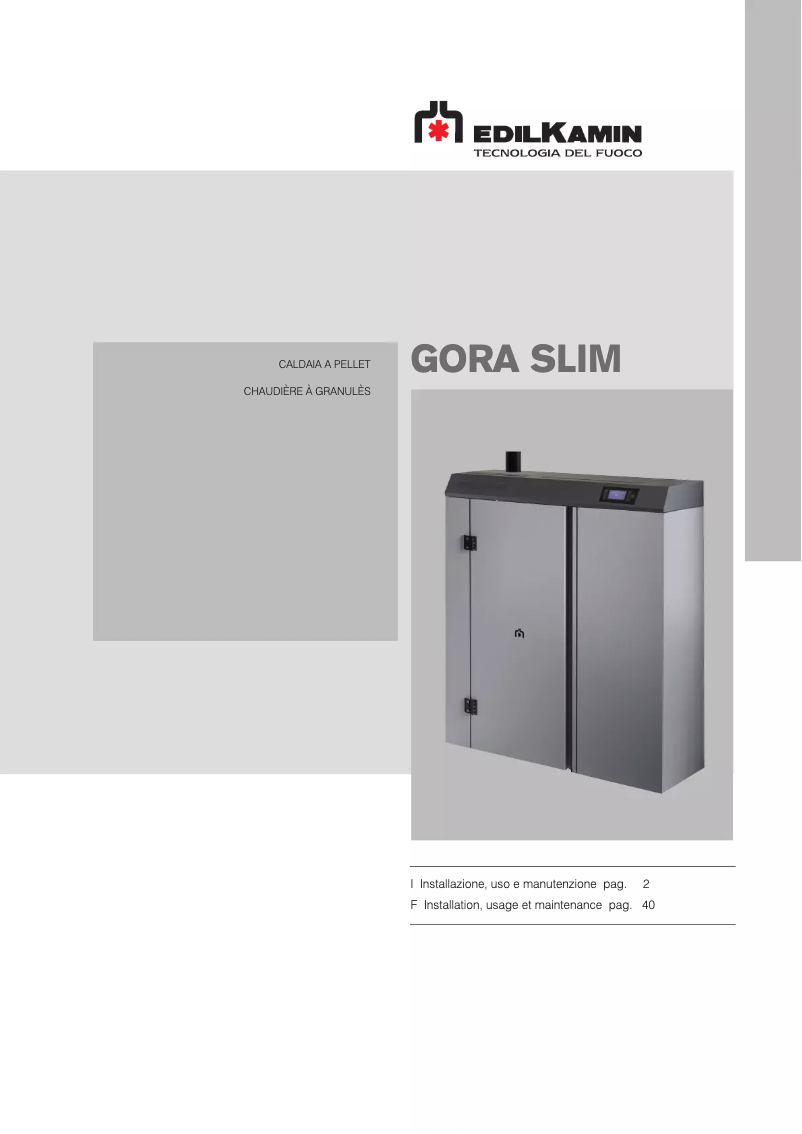 Imagen de la primera página del manual del dispositivo GORA SLIM