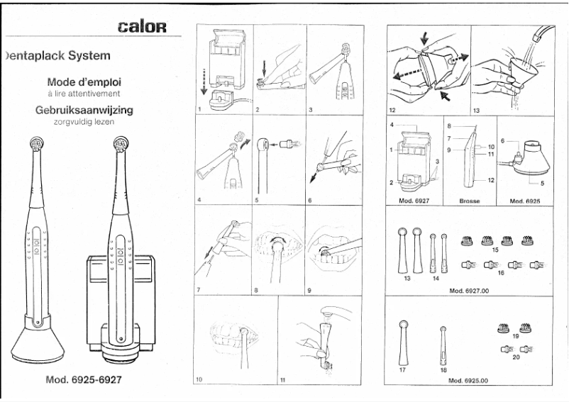 Page 1 de la notice Manuel utilisateur Calor Dentaplack 6927