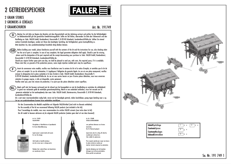 Page n°1 - Manuel utilisateur Faller 191749
