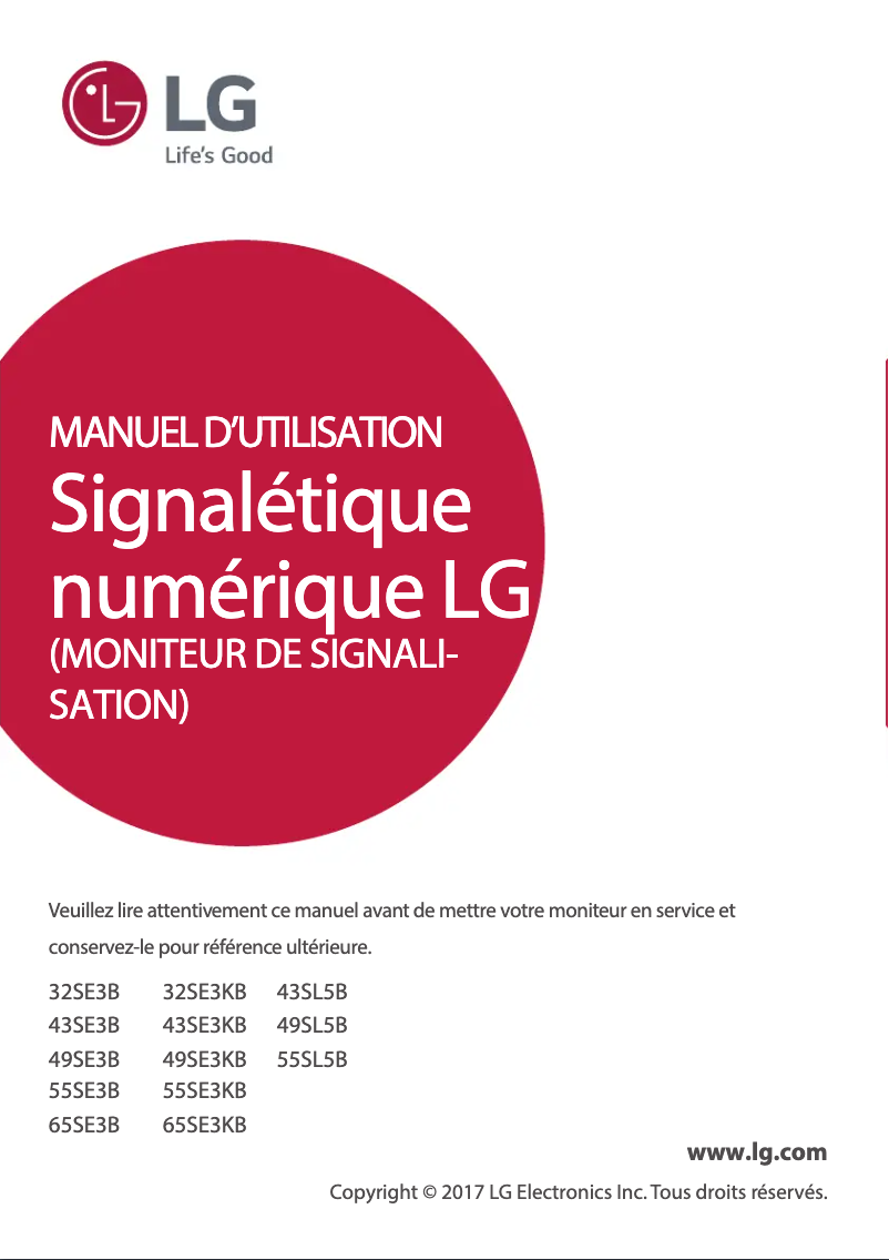 Page n°1 - Manuel utilisateur LG 32SL5B