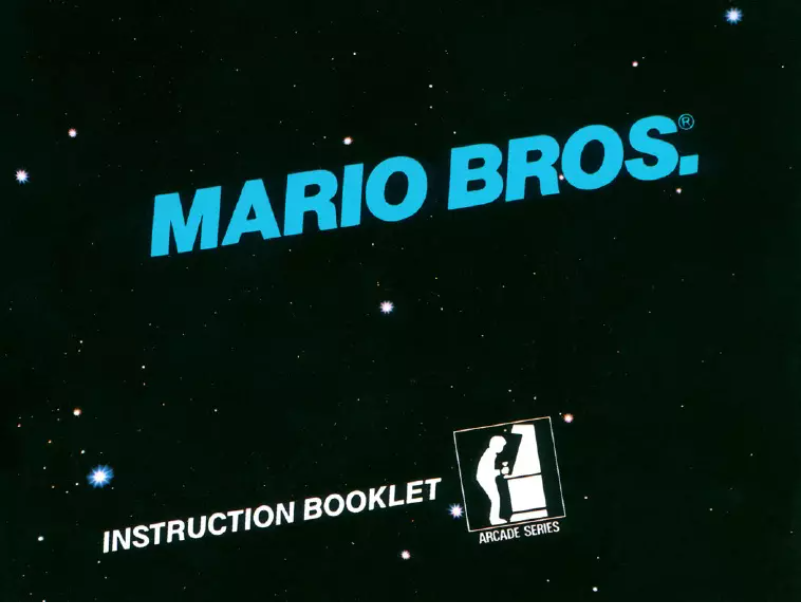 Image de la première page du manuel de l'appareil Mario Bros (NES)