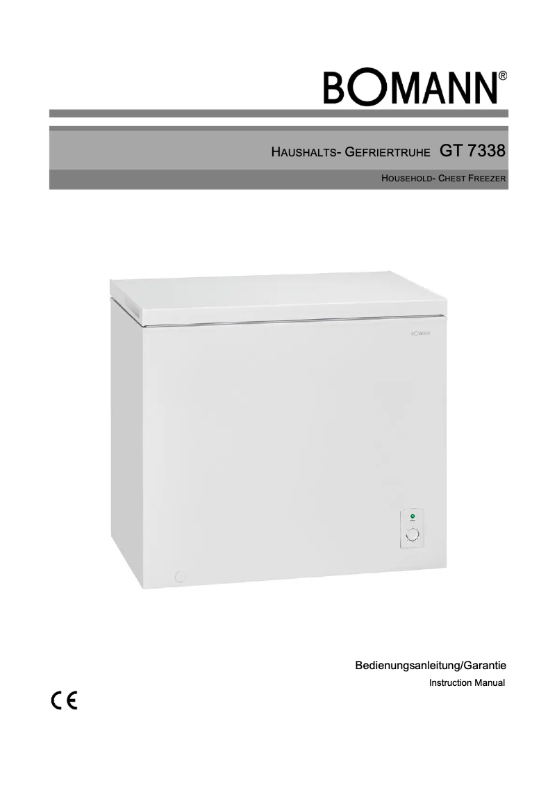 Page n°1 - Manuel utilisateur Bomann GT 7338