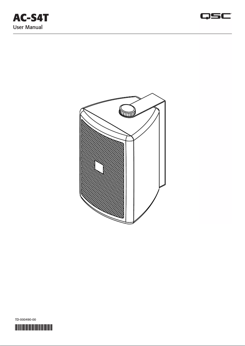 Page 1 de la notice Manuel utilisateur QSC AcousticCoverage AC-S4T
