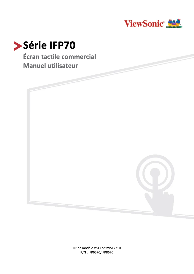 Image de la première page du manuel de l'appareil IFP6570