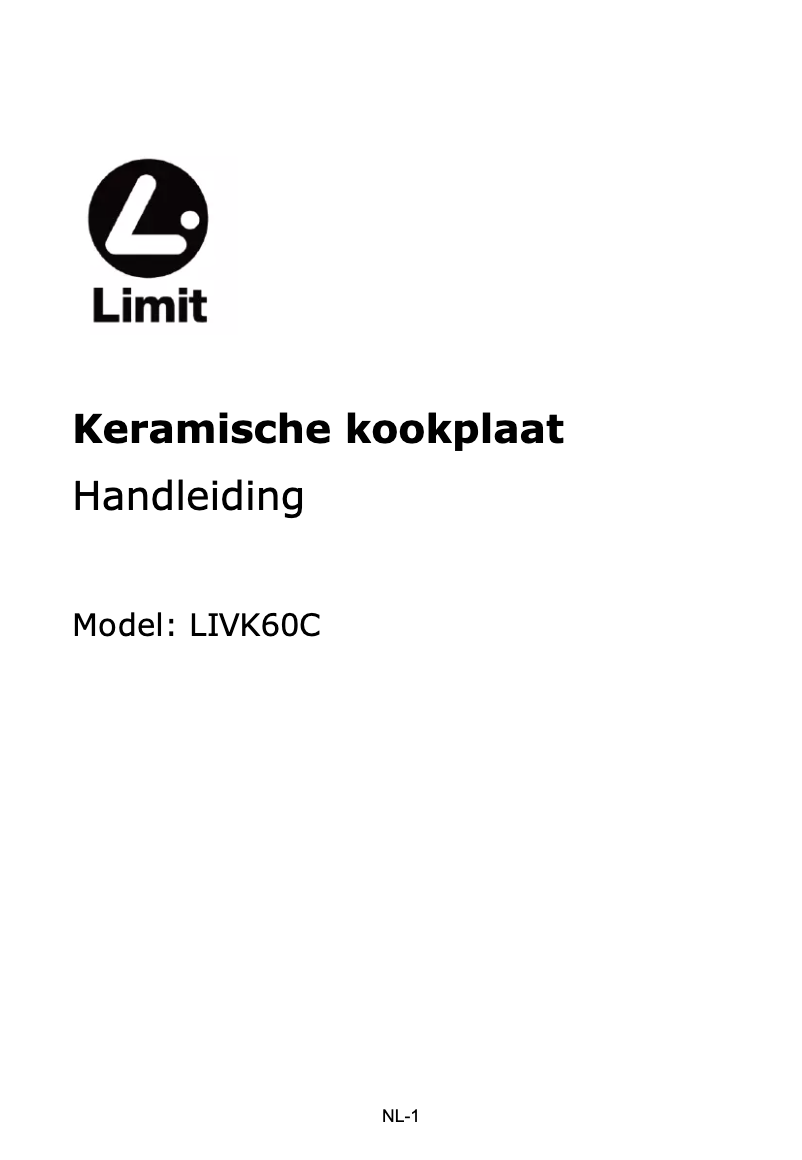 Page n°1 - Manuel utilisateur Limit LIVK60C