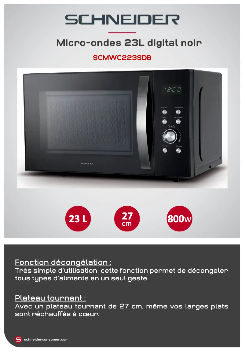 Image de la première page du manuel de l'appareil SCMWC223SDB