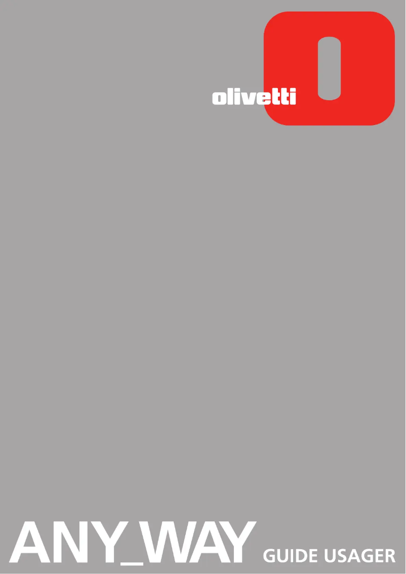 Page n°1 - Manuel utilisateur Olivetti Any_way photo