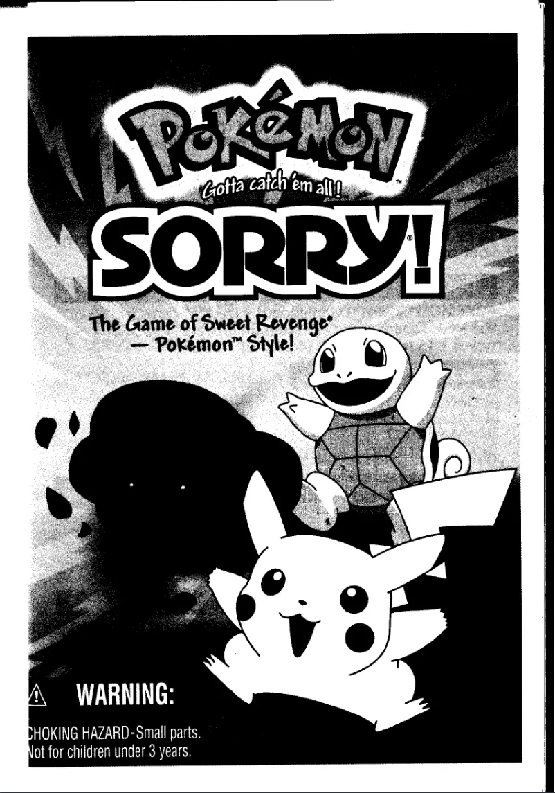 Page n°1 - Manuel utilisateur Parker Pokémon Sorry