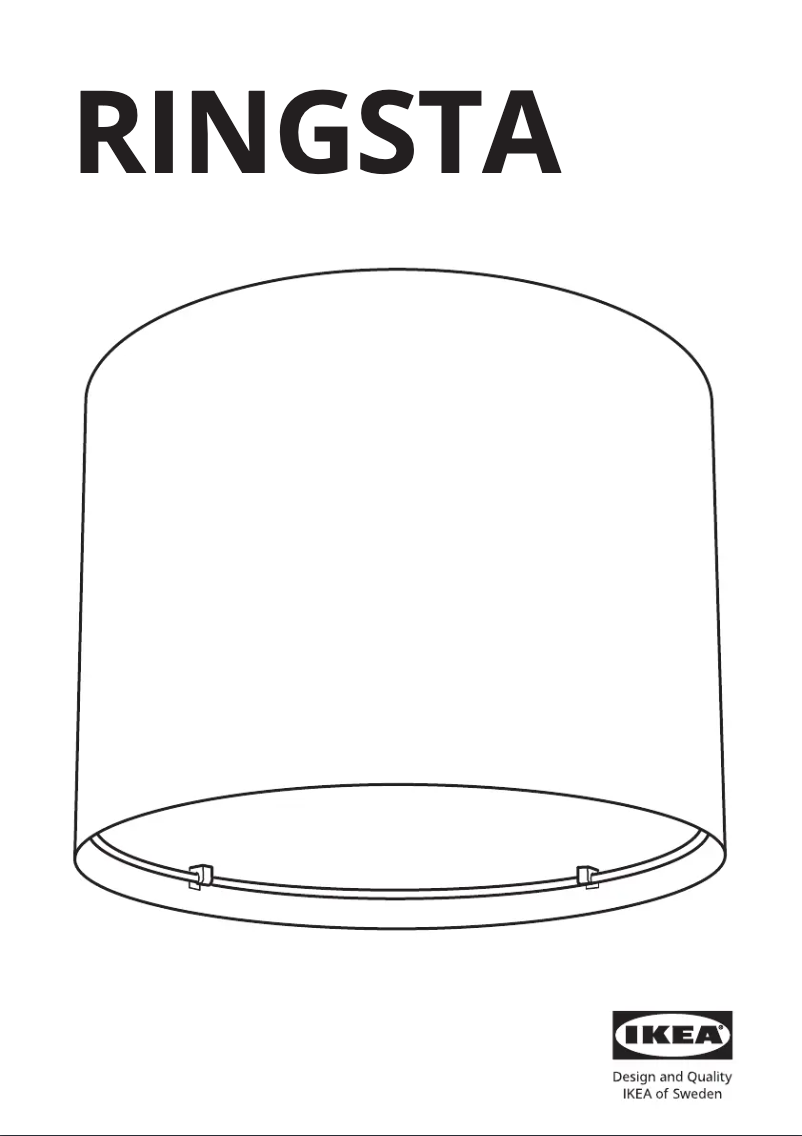 Page 1 de la notice Manuel utilisateur Ikea RINGSTA 904.040.92