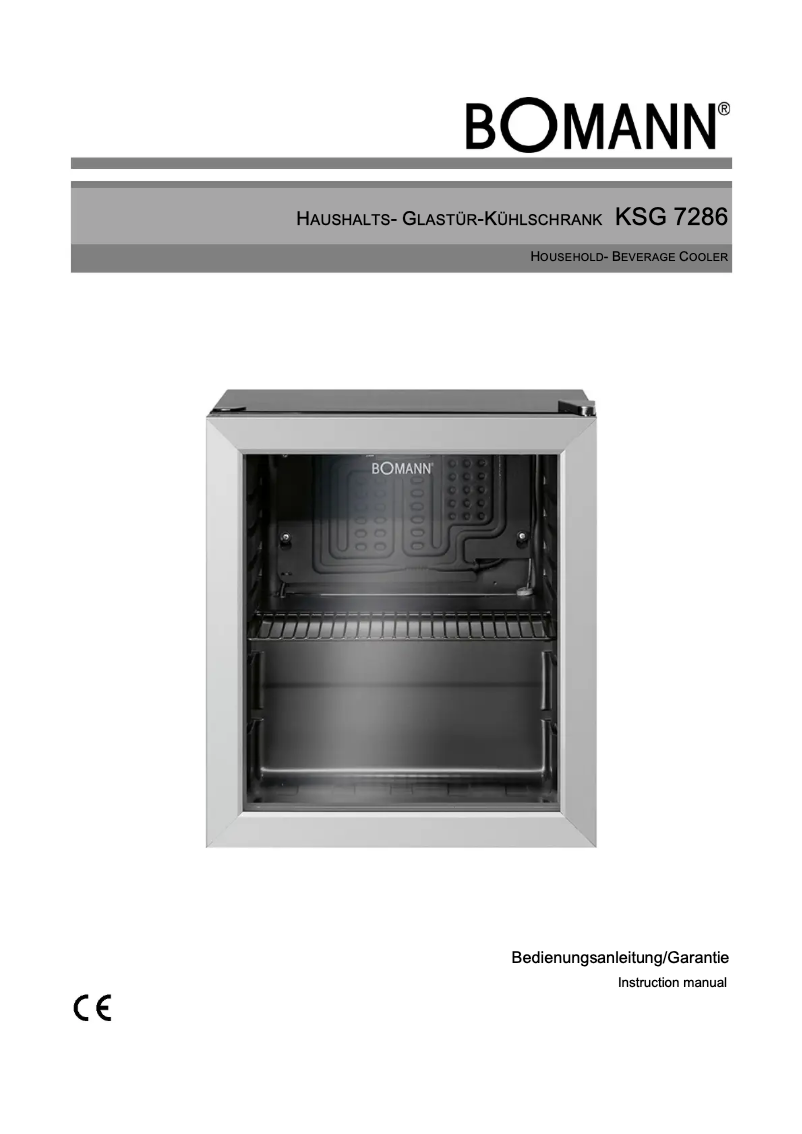 Page 1 de la notice Manuel utilisateur Bomann KSG 7286