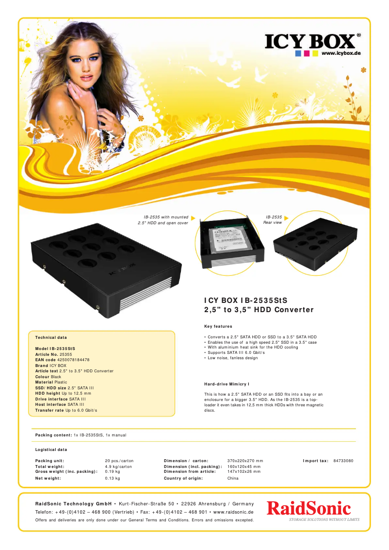 Image de la première page du manuel de l'appareil IB-2535StS