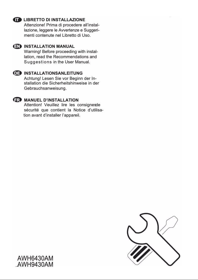 Image de la première page du manuel de l'appareil AWH6430AM