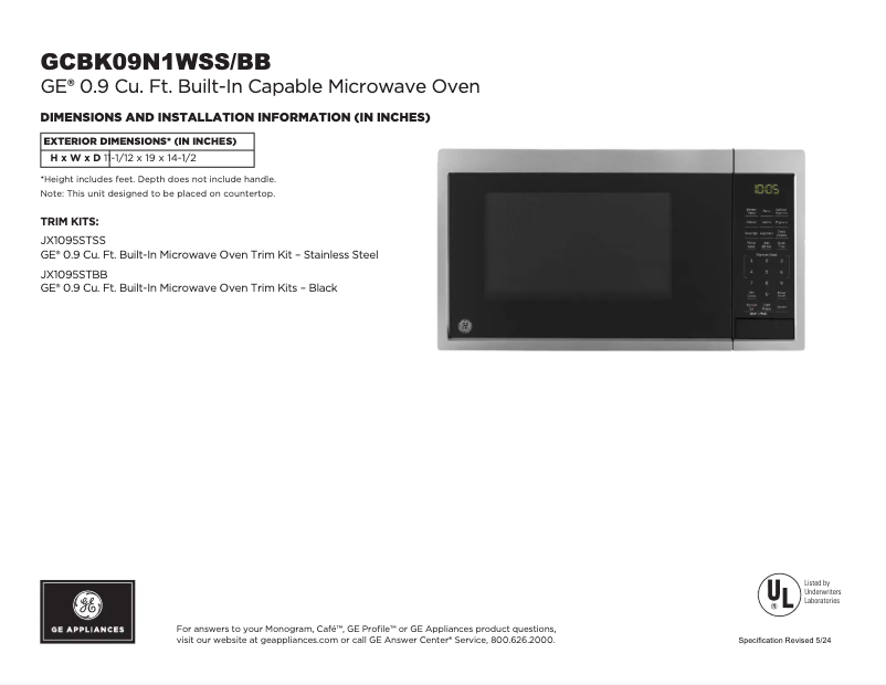 Image de la première page du manuel de l'appareil GCBK09N1