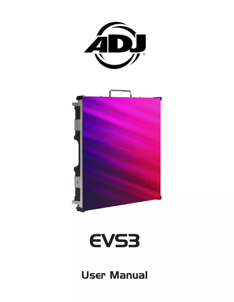 Image de la première page du manuel de l'appareil EVS3