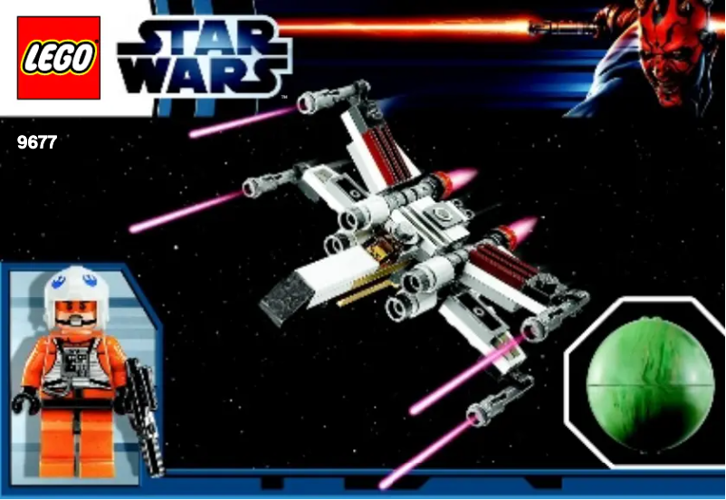 Image de la première page du manuel de l'appareil X-wing Starfighter (TM) & Yavin 4 (TM)