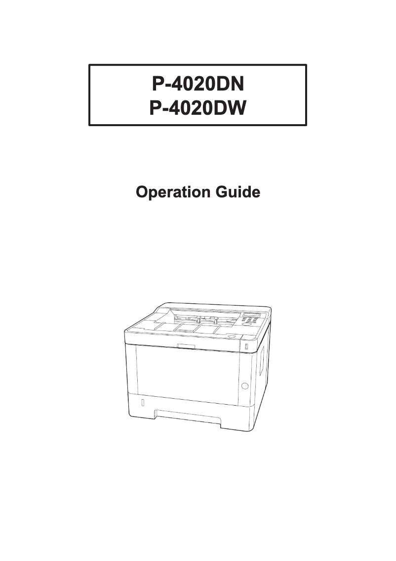 Page 1 de la notice Manuel utilisateur Triumph-Adler P-4020DW