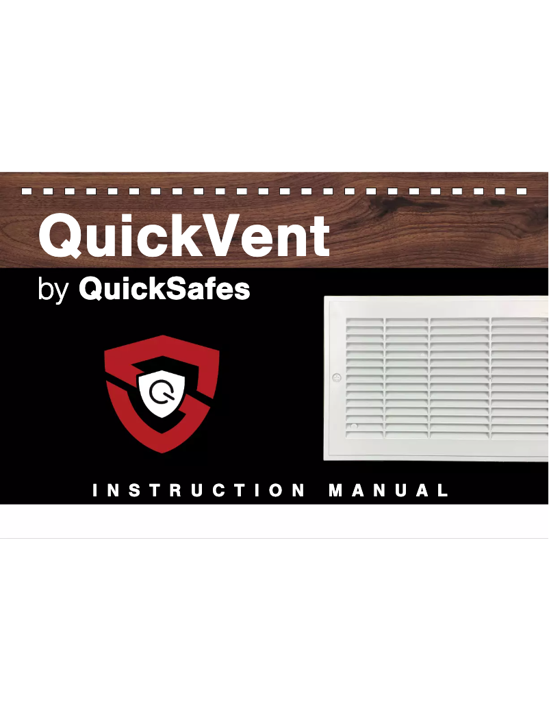Page n°1 - Manuel utilisateur QuickSafes QuickVent QVS