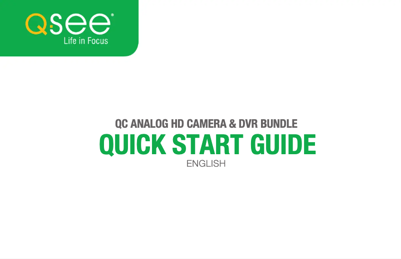 Page n°1 - Manuel utilisateur Q-See QCA8045B