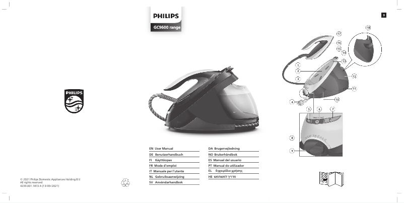 Página 1 del manual Manual de usuario Philips PerfectCare Elite Silence GC9650