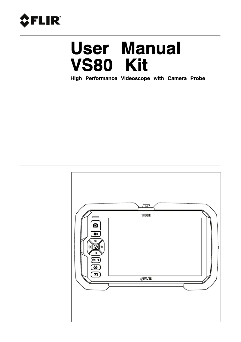 Page 1 de la notice Manuel utilisateur FLIR VS80