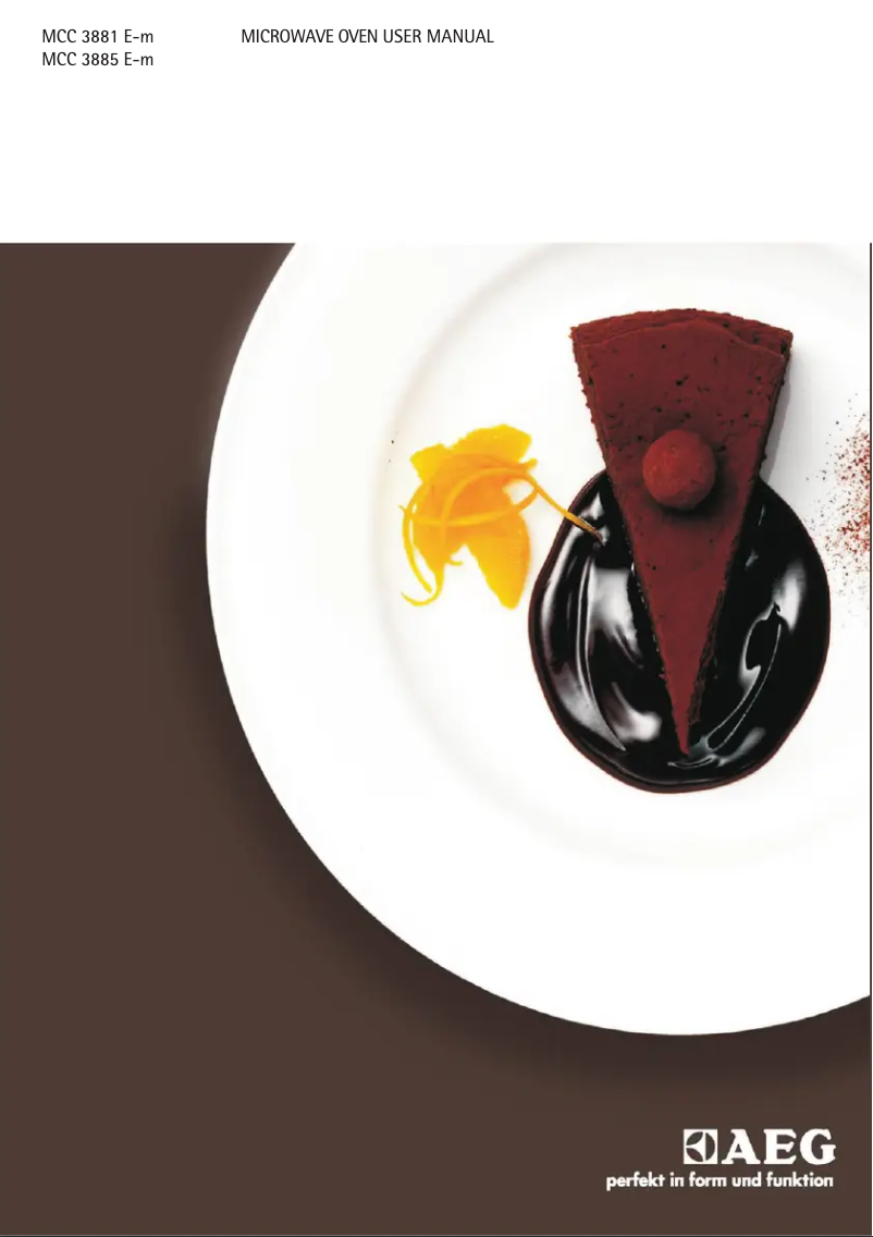 Page 1 de la notice Manuel utilisateur AEG MCC3881EM