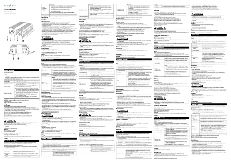 Page 1 de la notice Manuel utilisateur Nedis PIMS600W24