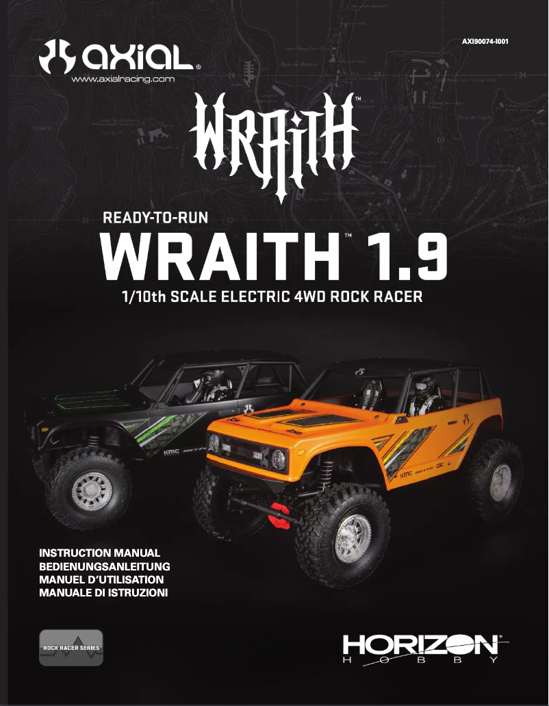 Page n°1 - Manuel utilisateur Axial WRAITH 1.9
