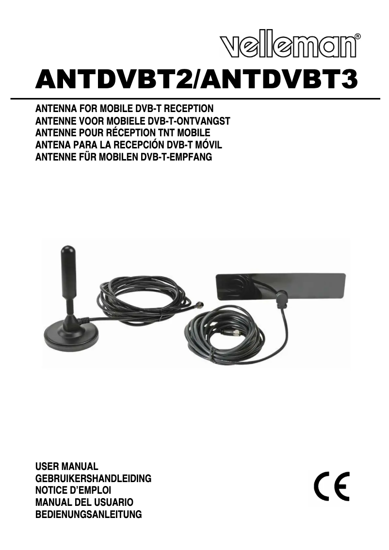 Página 1 del manual Manual de usuario Velleman ANTDVBT3