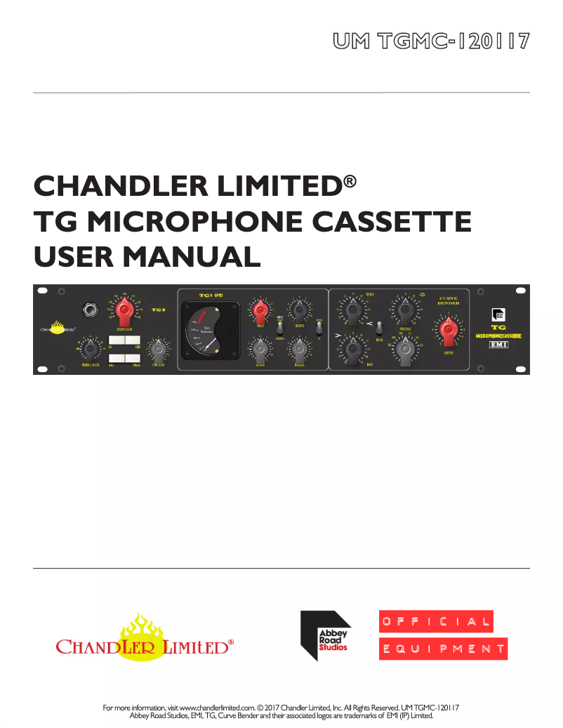Page n°1 - Manuel utilisateur Chandler TG Microphone Cassette