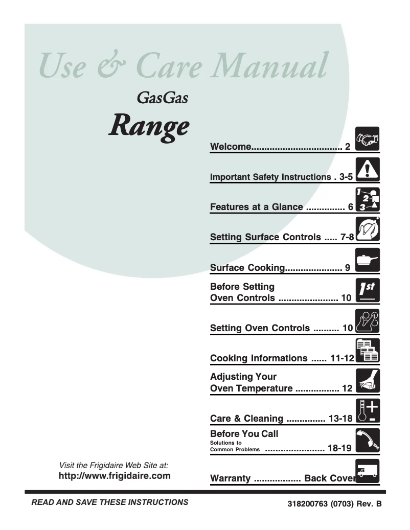 Image de la première page du manuel de l'appareil PLGF659GC