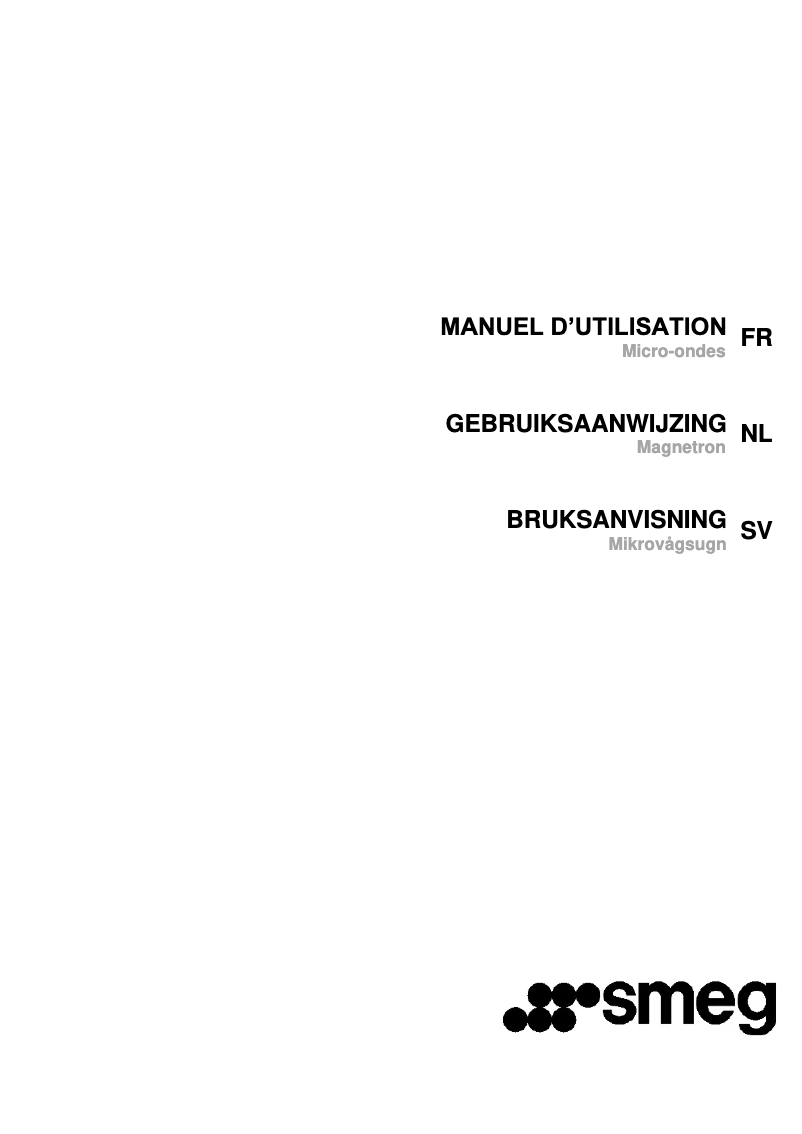 Page n°1 - Manuel utilisateur Smeg MP122B3