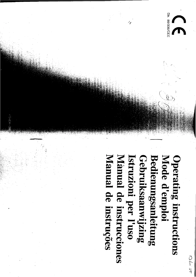 Page n°1 - Manuel utilisateur Indesit D 60 SE