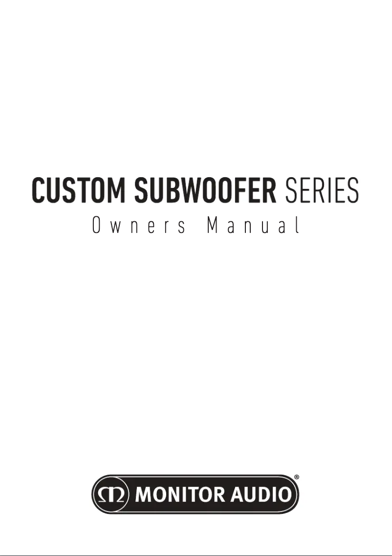 Page 1 de la notice Manuel utilisateur Monitor Audio CW8