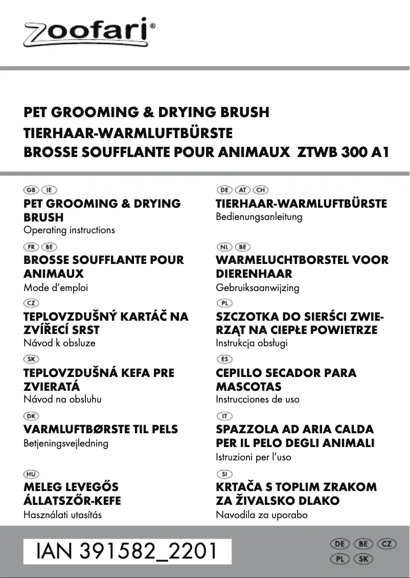 Page 1 de la notice Manuel utilisateur Zoofari ZTWB 300 A1