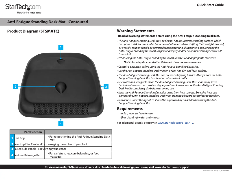 First page image of the manual for STSMATC